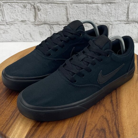 Nike SB CD6279-001Mens 8.5 Triple Black Canvas Skateboard Sneakers Shoes - Picture 1 of 15